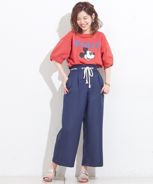 natural couture(ナチュラルクチュール)の「ツイストコード付マリンパンツ(その他パンツ・レディース・ベージュ/ネイビー/ストライプ・FREE)」の19枚目の写真