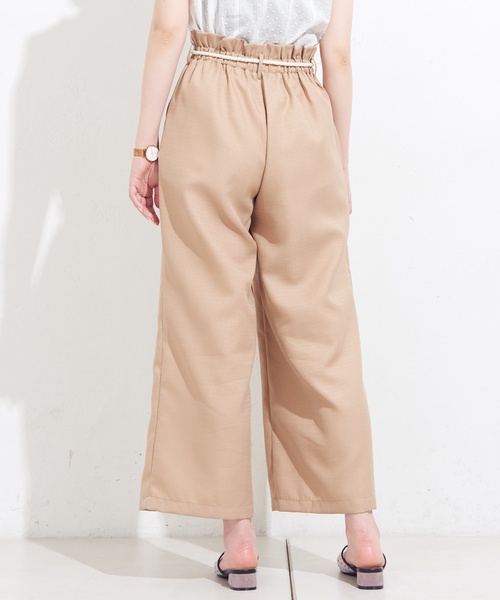 natural couture(ナチュラルクチュール)の「ツイストコード付マリンパンツ(その他パンツ・レディース・ベージュ/ネイビー/ストライプ・FREE)」の7枚目の写真