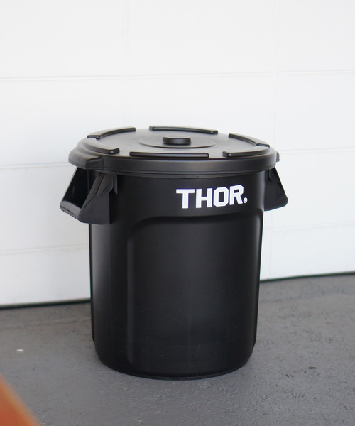 HIGHTIDE(ハイタイド)の「THOR Round Container ソー ラウンドコンテナー 38L フタ付き(ダストボックス)」|ブラック