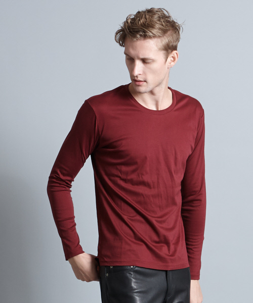 5351 POUR LES HOMMES(ゴーサンゴーイチプールオム)の「プライマリースムース長袖カットソー(Tシャツ/カットソー・メンズ・ホワイト/ブラック/ボルドー・44/46/48)」の3枚目の写真