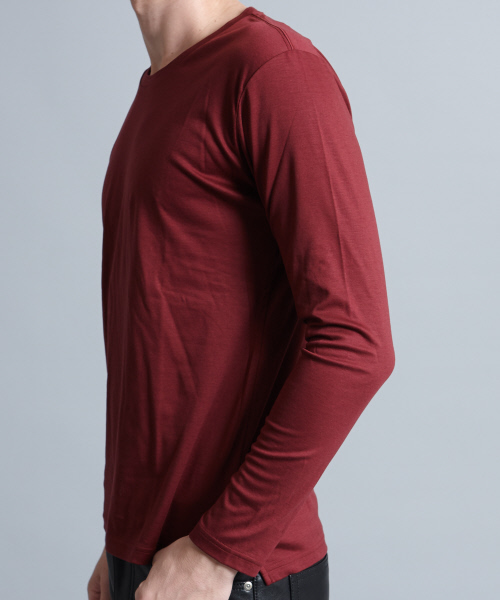 5351 POUR LES HOMMES(ゴーサンゴーイチプールオム)の「プライマリースムース長袖カットソー(Tシャツ/カットソー・メンズ・ホワイト/ブラック/ボルドー・44/46/48)」の14枚目の写真