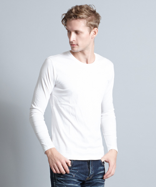 5351 POUR LES HOMMES(ゴーサンゴーイチプールオム)の「プライマリースムース長袖カットソー(Tシャツ/カットソー・メンズ・ホワイト/ブラック/ボルドー・44/46/48)」の9枚目の写真