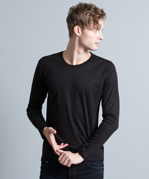 5351 POUR LES HOMMES(ゴーサンゴーイチプールオム)の「プライマリースムース長袖カットソー(Tシャツ/カットソー・メンズ・ホワイト/ブラック/ボルドー・44/46/48)」の8枚目の写真