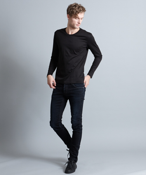5351 POUR LES HOMMES(ゴーサンゴーイチプールオム)の「プライマリースムース長袖カットソー(Tシャツ/カットソー・メンズ・ホワイト/ブラック/ボルドー・44/46/48)」の7枚目の写真