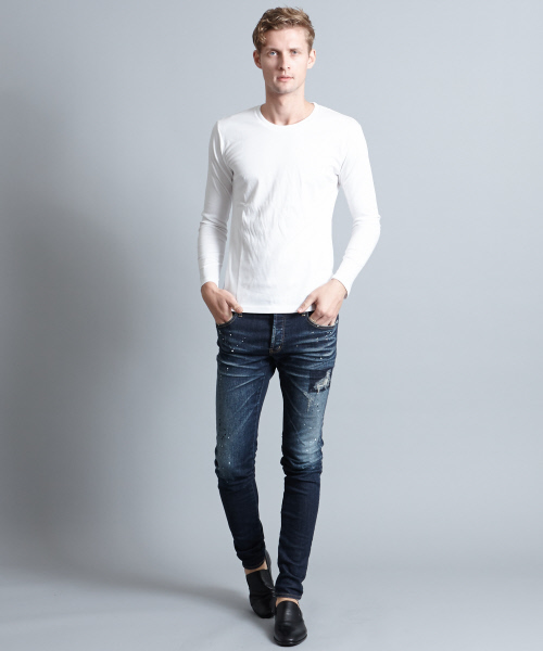 5351 POUR LES HOMMES(ゴーサンゴーイチプールオム)の「プライマリースムース長袖カットソー(Tシャツ/カットソー・メンズ・ホワイト/ブラック/ボルドー・44/46/48)」の5枚目の写真