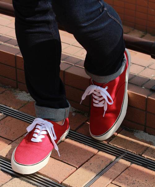 WEGO(ウィゴー)の「WEGO/キャンバスデッキスニーカー(スニーカー・メンズ・ブラック/ブルー/インディゴブルー/ワイン/その他1・26.5/27.5)」の4枚目の写真