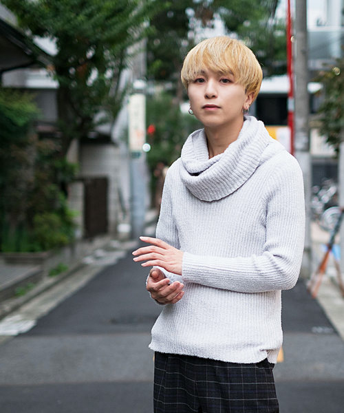 FUGA（フーガ）の「ボリュームドレープニット（Tシャツ/カットソー・メンズ・ライトグレー/ミックスグレー・M/L）」の6枚目の写真
