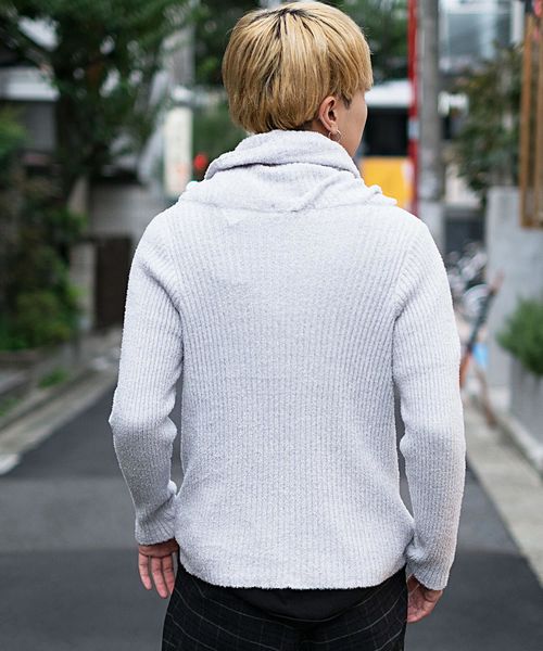 FUGA（フーガ）の「ボリュームドレープニット（Tシャツ/カットソー・メンズ・ライトグレー/ミックスグレー・M/L）」の8枚目の写真
