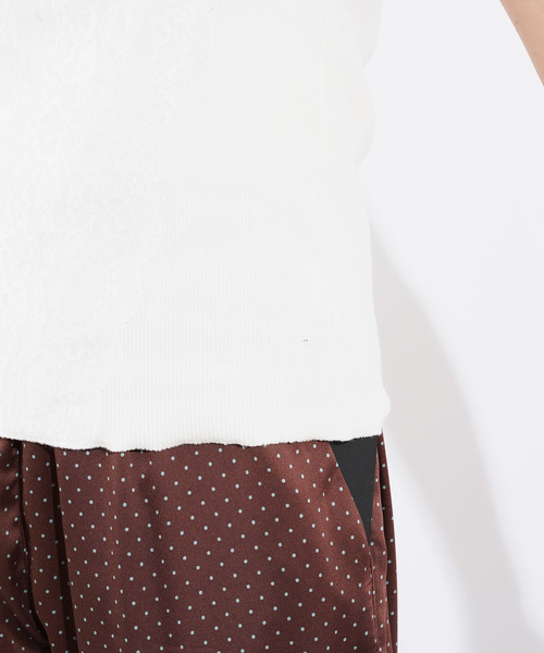 Omekashi（オメカシ）の「Ｖレースフレンチプルオーバー（Tシャツ/カットソー・レディース・オフホワイト/ブルー/ブラック/ライトグレー/モカ/グレー/カーキ・FREE）」の12枚目の写真