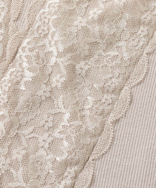 Omekashi（オメカシ）の「Ｖレースフレンチプルオーバー（Tシャツ/カットソー・レディース・オフホワイト/ブルー/ブラック/ライトグレー/モカ/グレー/カーキ・FREE）」の15枚目の写真