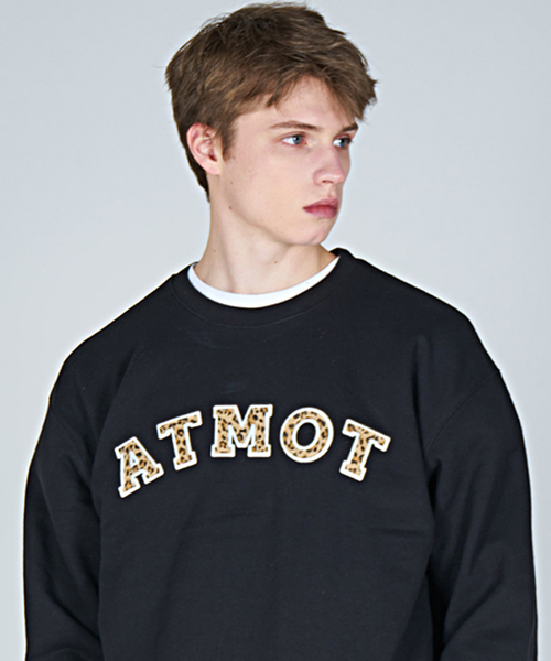 AT THE MOMENT(アットザモーメント)の「【AT THE MOMENT】ATMOTアップリケスウェットシャツ(スウェット・レディース・ラベンダー/オートミール/ブラック/イエロー・FREE)」の2枚目の写真