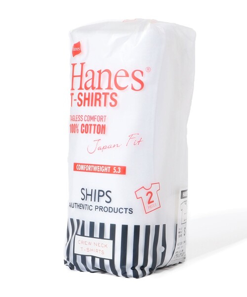 HANES(ヘインズ)の「Hanes×SHIPS: 別注 NEW Tシャツ Japan Fit (2枚組)(Tシャツ/カットソー・メンズ・ホワイト・SMALL/X-LARGE/LARGE/MEDIUM)」の4枚目の写真