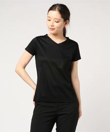 THE SUIT COMPANY | ＜ハンドウォッシュ＞【Littlechic】ギザリヨセルスムース半袖VネックTシャツ(Tシャツ/カットソー)