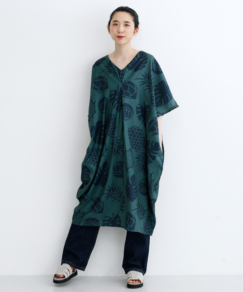 Merlot メルロー の トロピカル柄ワンピース8465 ワンピース Wear