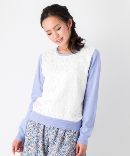 VIS（ビス）の「マエミレースツカイニットプルオーバー（ニット/セーター・レディース・クリーム/その他3/ベージュ系/ベージュ系その他/ブルー/インディゴブルー/クリアイエロー/ライトイエロー・MEDIUM）」の6枚目の写真