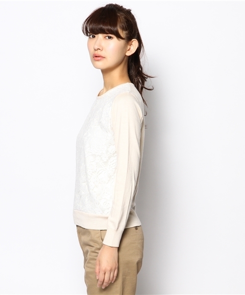 VIS（ビス）の「マエミレースツカイニットプルオーバー（ニット/セーター・レディース・クリーム/その他3/ベージュ系/ベージュ系その他/ブルー/インディゴブルー/クリアイエロー/ライトイエロー・MEDIUM）」の10枚目の写真