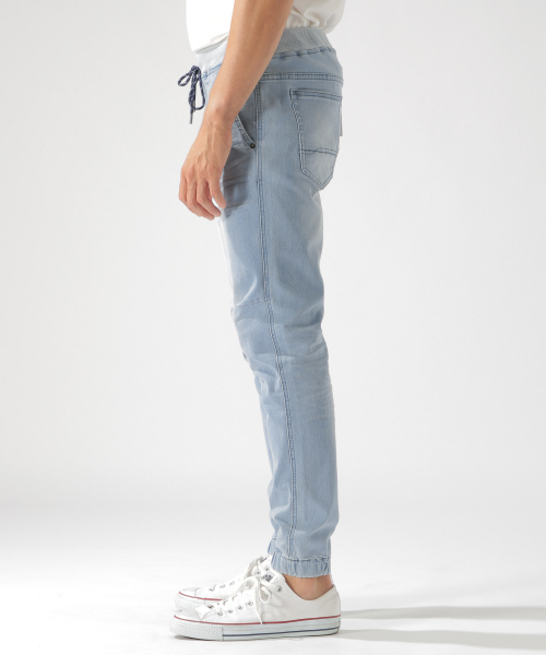 BAYFLOW（ベイフロー）の「スソシャーリングデニム 19AW（デニムパンツ・メンズ・クリアブルー/アクア・SMALL/MEDIUM/LARGE）」の3枚目の写真