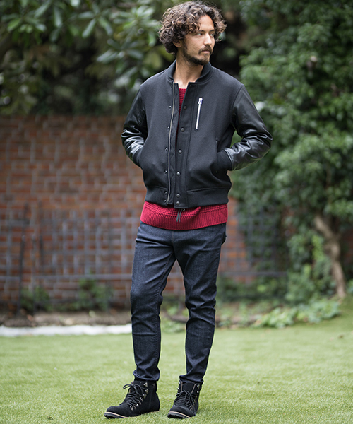 CAMBIO（カンビオ）の「mj6578-イタリアンウール×レザースタジャン