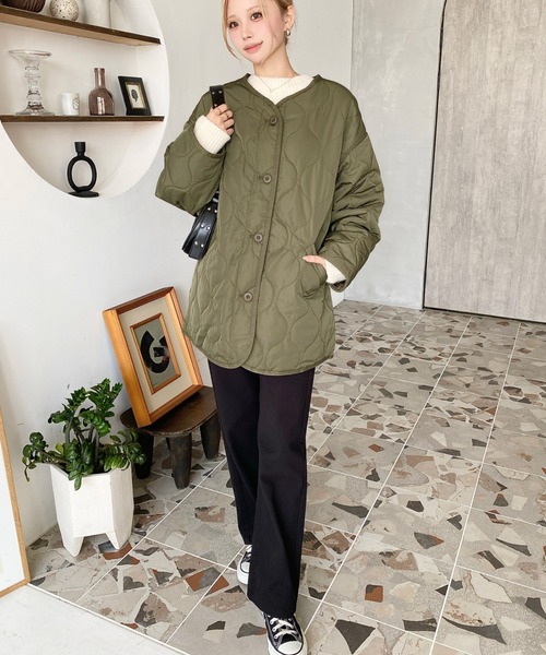 one gravity estnation 別注キルティングノーカラージャケット onegravity / ノーカラー 2Bジャケット｜ESTNATION ONLINE STORE