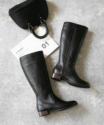 menue（メヌエ）の「3cmヒール サイドジップ ロングブーツ（ブーツ）」