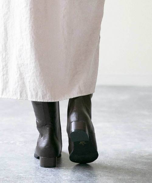 menue（メヌエ）の「3cmヒール サイドジップ ロングブーツ（ブーツ・レディース・ブラック/ダークブラウン・XS/S/M/L/LL/3L）」の9枚目の写真