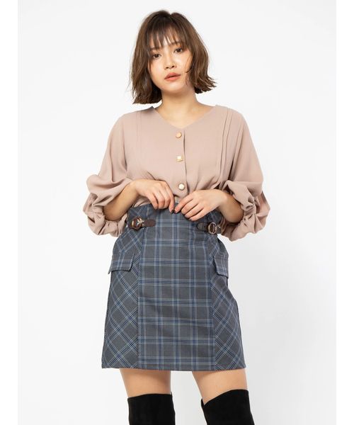CECIL McBEE（セシルマクビー）の「チェックブロッキングミニスカート  