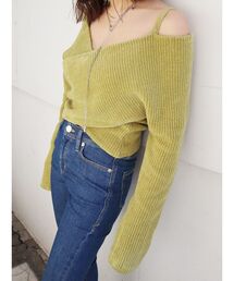 フロントクロスショートニット