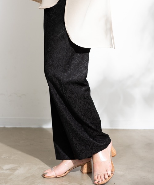 Aunt Marie's（アントマリーズ）の「AUNT MARIE'S  ジャガードスラックスパンツ（スラックス・レディース・ブラック/ベージュ・FREE）」の5枚目の写真