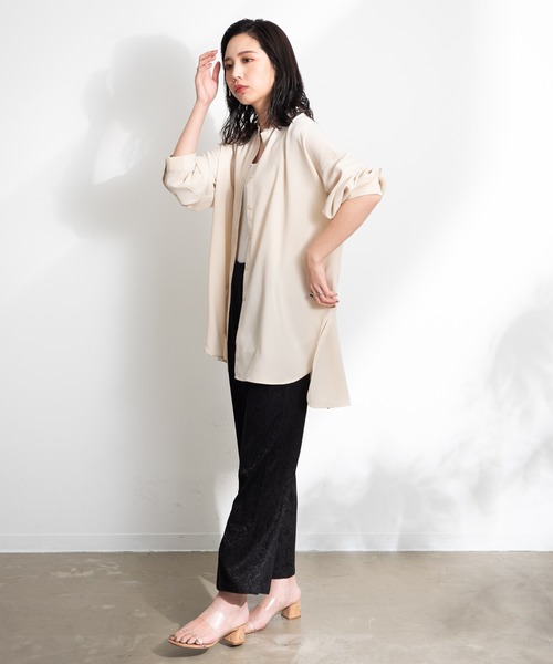 Aunt Marie's（アントマリーズ）の「AUNT MARIE'S  ジャガードスラックスパンツ（スラックス・レディース・ブラック/ベージュ・FREE）」の12枚目の写真