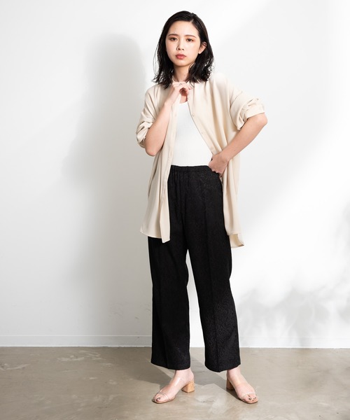 Aunt Marie's（アントマリーズ）の「AUNT MARIE'S  ジャガードスラックスパンツ（スラックス・レディース・ブラック/ベージュ・FREE）」の13枚目の写真