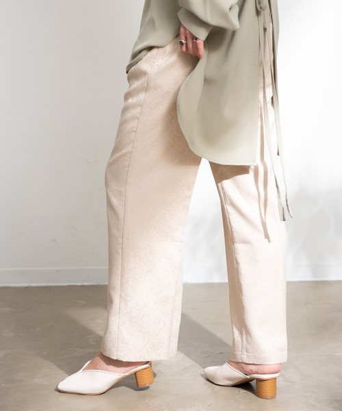 Aunt Marie's（アントマリーズ）の「AUNT MARIE'S  ジャガードスラックスパンツ（スラックス・レディース・ブラック/ベージュ・FREE）」の15枚目の写真