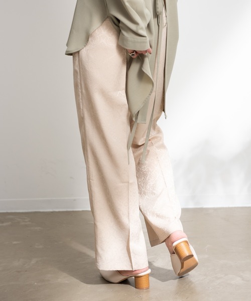 Aunt Marie's（アントマリーズ）の「AUNT MARIE'S  ジャガードスラックスパンツ（スラックス・レディース・ブラック/ベージュ・FREE）」の16枚目の写真