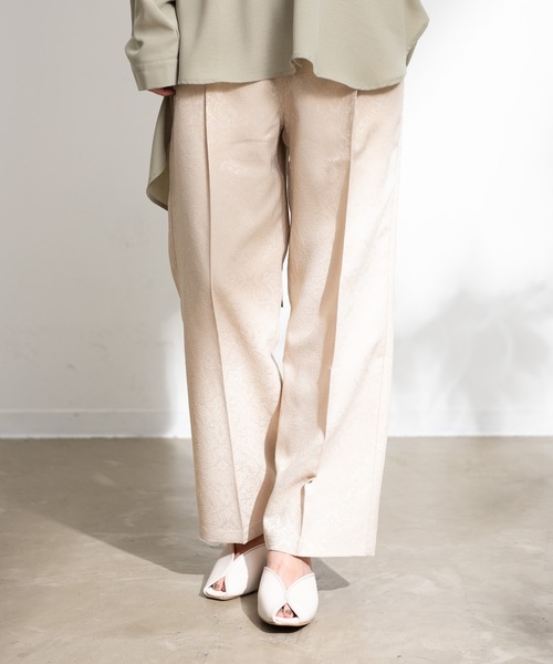 Aunt Marie's（アントマリーズ）の「AUNT MARIE'S  ジャガードスラックスパンツ（スラックス・レディース・ブラック/ベージュ・FREE）」の19枚目の写真