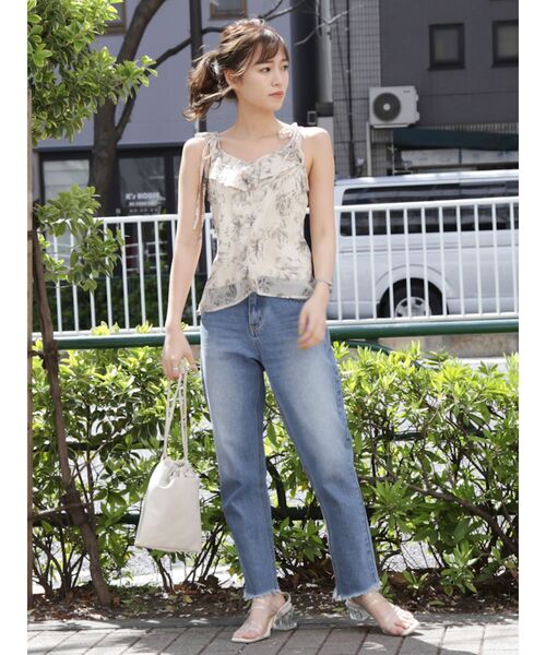 dazzlin（ダズリン）の「ラテフラワーセットアップ（ワンピース・レディース・ベージュ/オレンジ/グリーン・FREE）」の12枚目の写真