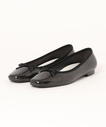 EMMA GLITTER (TEMPERATE/テンパレイト) グリッターラウンドトゥバレエ レインシューズ