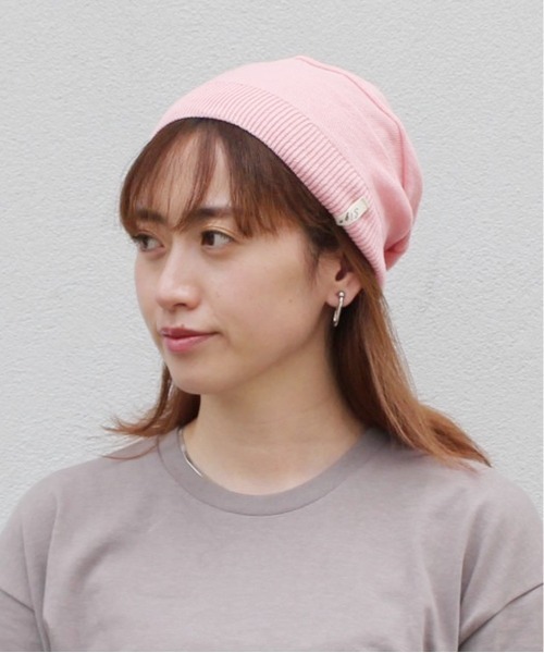 OVERRIDE（オーバーライド）の「オーガニックコットン 京の草木染　ニット帽子（ニットキャップ/ビーニー・レディース・ピンク/グレー/パープル・FREE）」の14枚目の写真