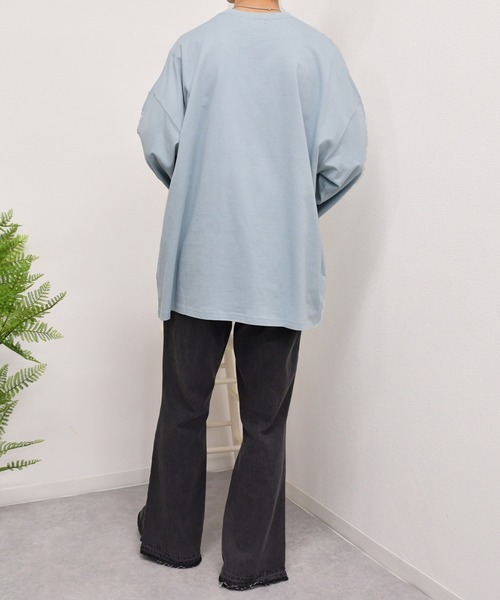 kutir（クティール）の「袖プリントストリートロンT（Tシャツ/カットソー・メンズ・ライトブルー/グレイッシュベージュ/グリーン・LARGE/MEDIUM）」の8枚目の写真