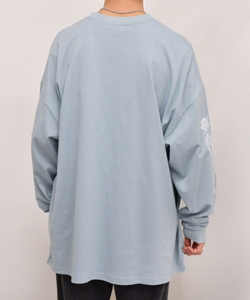 kutir（クティール）の「袖プリントストリートロンT（Tシャツ/カットソー・メンズ・ライトブルー/グレイッシュベージュ/グリーン・LARGE/MEDIUM）」の19枚目の写真