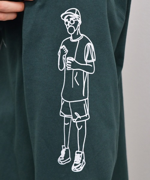 kutir（クティール）の「袖プリントストリートロンT（Tシャツ/カットソー・メンズ・ライトブルー/グレイッシュベージュ/グリーン・LARGE/MEDIUM）」の13枚目の写真