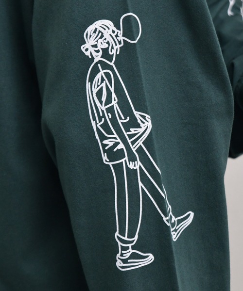 kutir（クティール）の「袖プリントストリートロンT（Tシャツ/カットソー・メンズ・ライトブルー/グレイッシュベージュ/グリーン・LARGE/MEDIUM）」の21枚目の写真