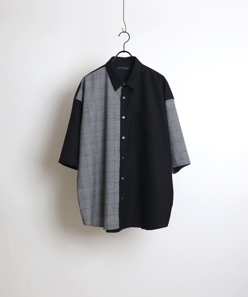 Confirm(コンファーム)の「イージーケア ビッグシルエット 襟配色 クレリック半袖シャツ【Confirm】(シャツ/ブラウス・メンズ・ブラック/ベージュ/ブラウン/グレー/ブラック系その他/ベージュ系その他/ベージュ系その他2/ブルー/ミント/サックスブルー/ホワイト/キャメル/グリーン/ホワイト系その他/ライトグレー/グレイッシュベージュ/ホワイト×ブラウン/ライトグリーン/ブラック系/ライトベージュ/ブラック系その他2・FREE/L/M)」の6枚目の写真