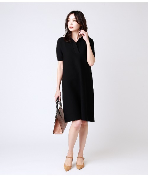 NEWYORKER（ニューヨーカー）の「【ホールガーメント】おとなニットポロワンピース（ワンピース・レディース・ベージュ/ブラック/カーキ・M/L）」の18枚目の写真