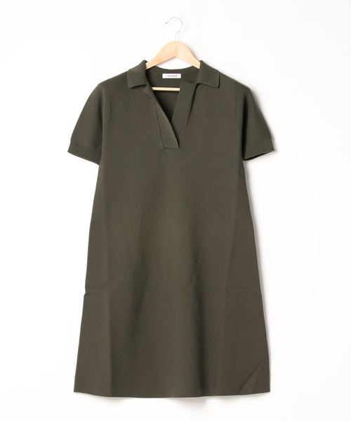 NEWYORKER（ニューヨーカー）の「【ホールガーメント】おとなニットポロワンピース（ワンピース・レディース・ベージュ/ブラック/カーキ・M/L）」の13枚目の写真