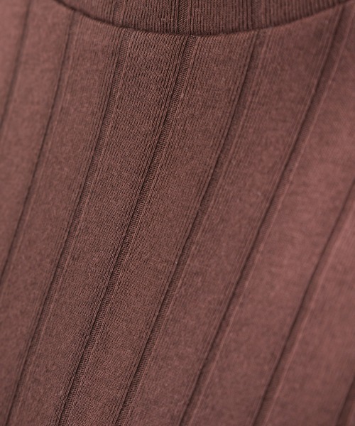 OMNES Another Edition（オムネス アナザーエディション）の「汗じみ防止 リブワンピース（ワンピース・レディース・ネイビー/ダークブラウン/ブラック・FREE）」の6枚目の写真