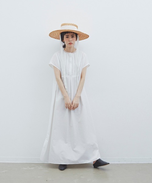 Libra Cue(リブラ キュー)の「Libra ピンタックレースワンピース(ワンピース・レディース・ホワイト/ブラック・FREE)」の5枚目の写真