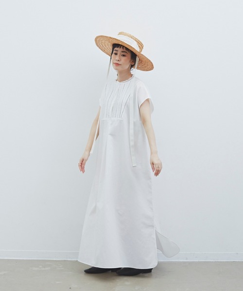 Libra Cue(リブラ キュー)の「Libra ピンタックレースワンピース(ワンピース・レディース・ホワイト/ブラック・FREE)」の7枚目の写真