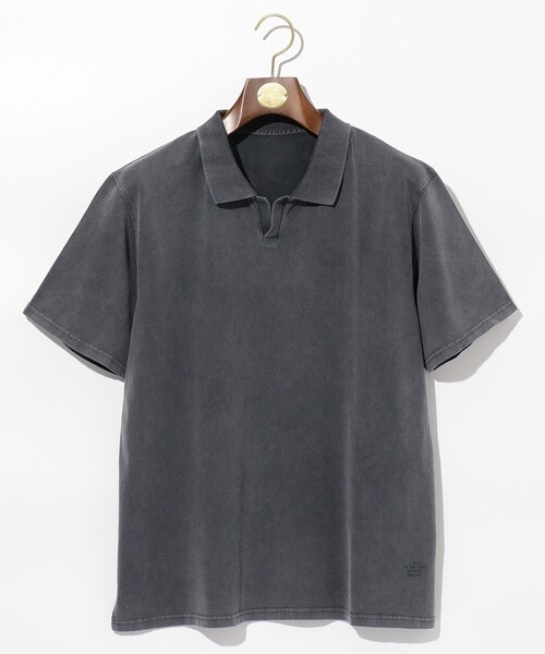 J.PRESS（ジェイプレス）の「ハイツイストジャージ スキッパーポロシャツ（ポロシャツ・メンズ・ネイビー系/ホワイト系/グレー系・LARGE/MEDIUM/X-LARGE）」の2枚目の写真