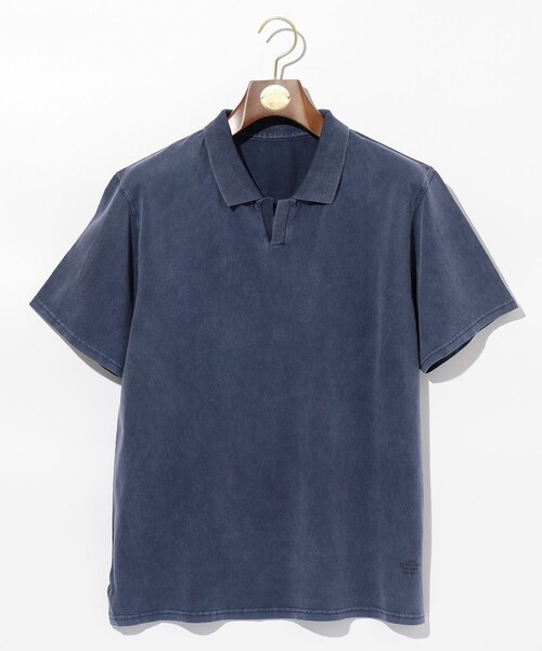 J.PRESS（ジェイプレス）の「ハイツイストジャージ スキッパーポロシャツ（ポロシャツ・メンズ・ネイビー系/ホワイト系/グレー系・LARGE/MEDIUM/X-LARGE）」の3枚目の写真