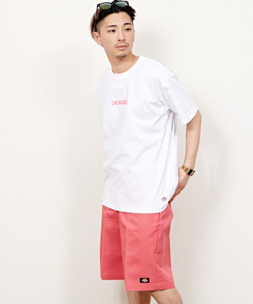 Dickies(ディッキーズ)の「【Dickies】ロゴ刺繍入り 半袖Tシャツ / ディッキーズ(Tシャツ/カットソー・レディース・ホワイト/ブルー/ブラック/オレンジ・L/LL/M/S)」の2枚目の写真