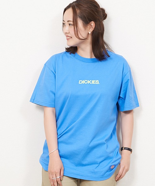 Dickies(ディッキーズ)の「【Dickies】ロゴ刺繍入り 半袖Tシャツ / ディッキーズ(Tシャツ/カットソー・レディース・ホワイト/ブルー/ブラック/オレンジ・L/LL/M/S)」の1枚目の写真